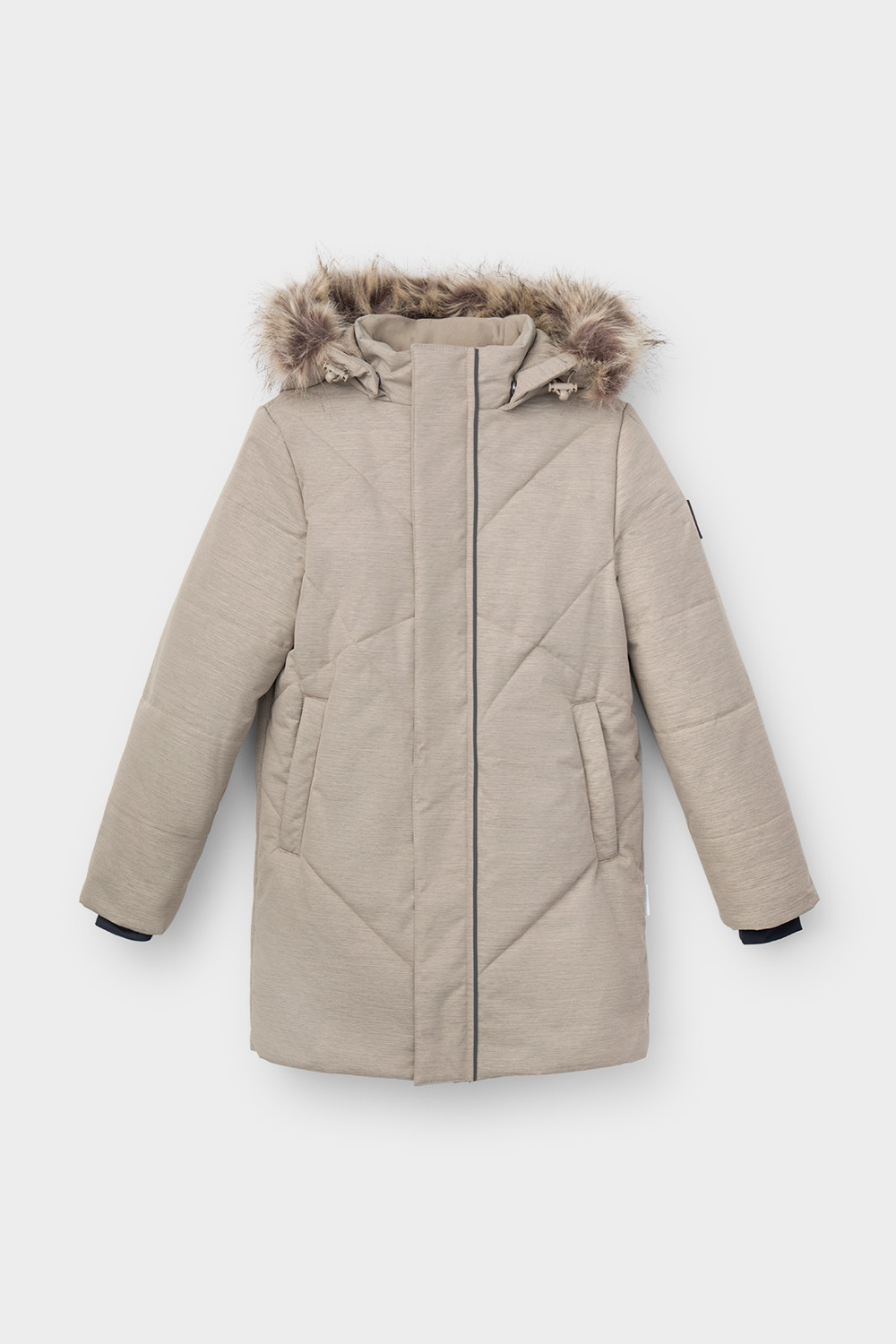 Пальто, плащи для мальчика, артикул: ВК 36098/1 ГР, цвет: кофейный, фото 2