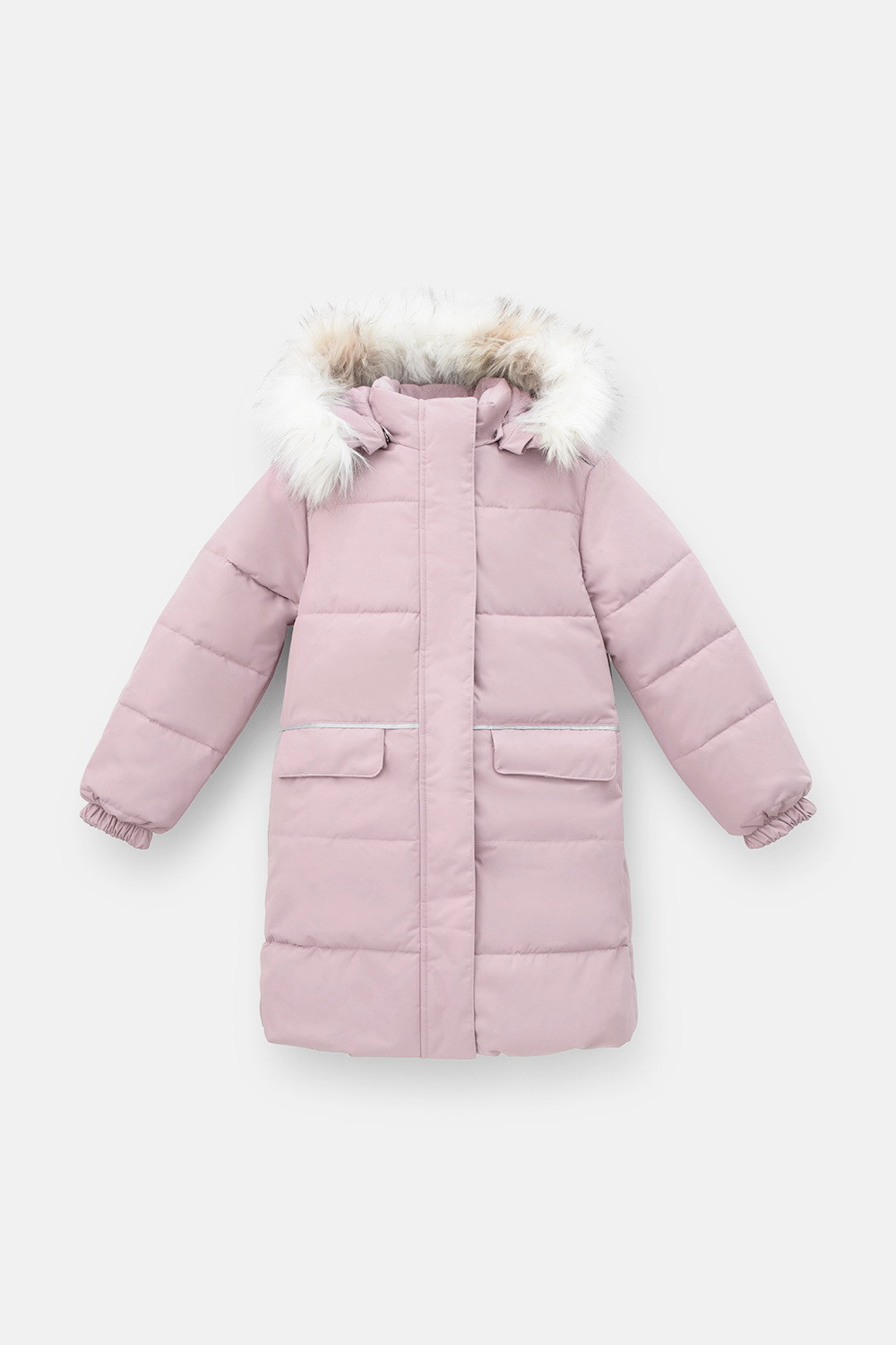 Пальто для девочки, артикул: ВК 38102/1 УЗГ, цвет: розовый, фото 2