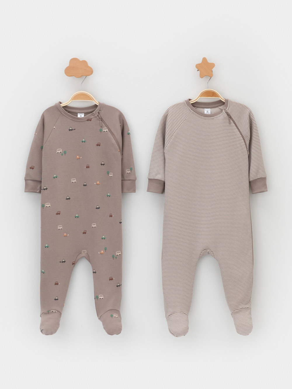 Комбинезон для новорожденных, артикул: К 6444-2уп, цвет: коричневый, фото 2