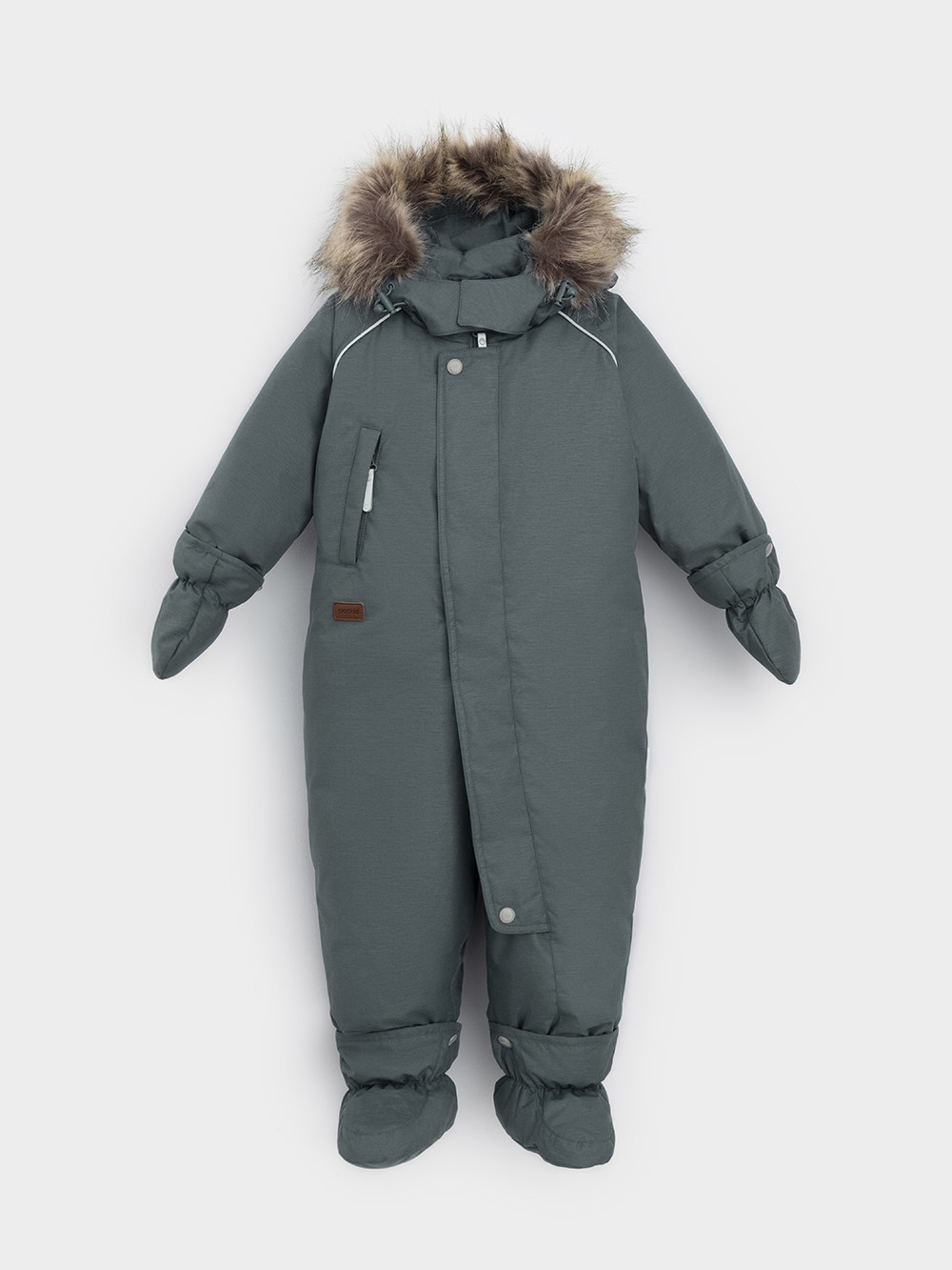 Комбинезоны утепленные для мальчика, артикул: ВК 60106/6 УЗГ, цвет: зеленый, фото 2