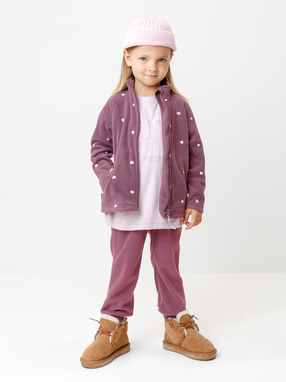 Куртка для девочки, артикул: ФЛ 34025-1/н/46 ГР, цвет: бордовый, фото 2