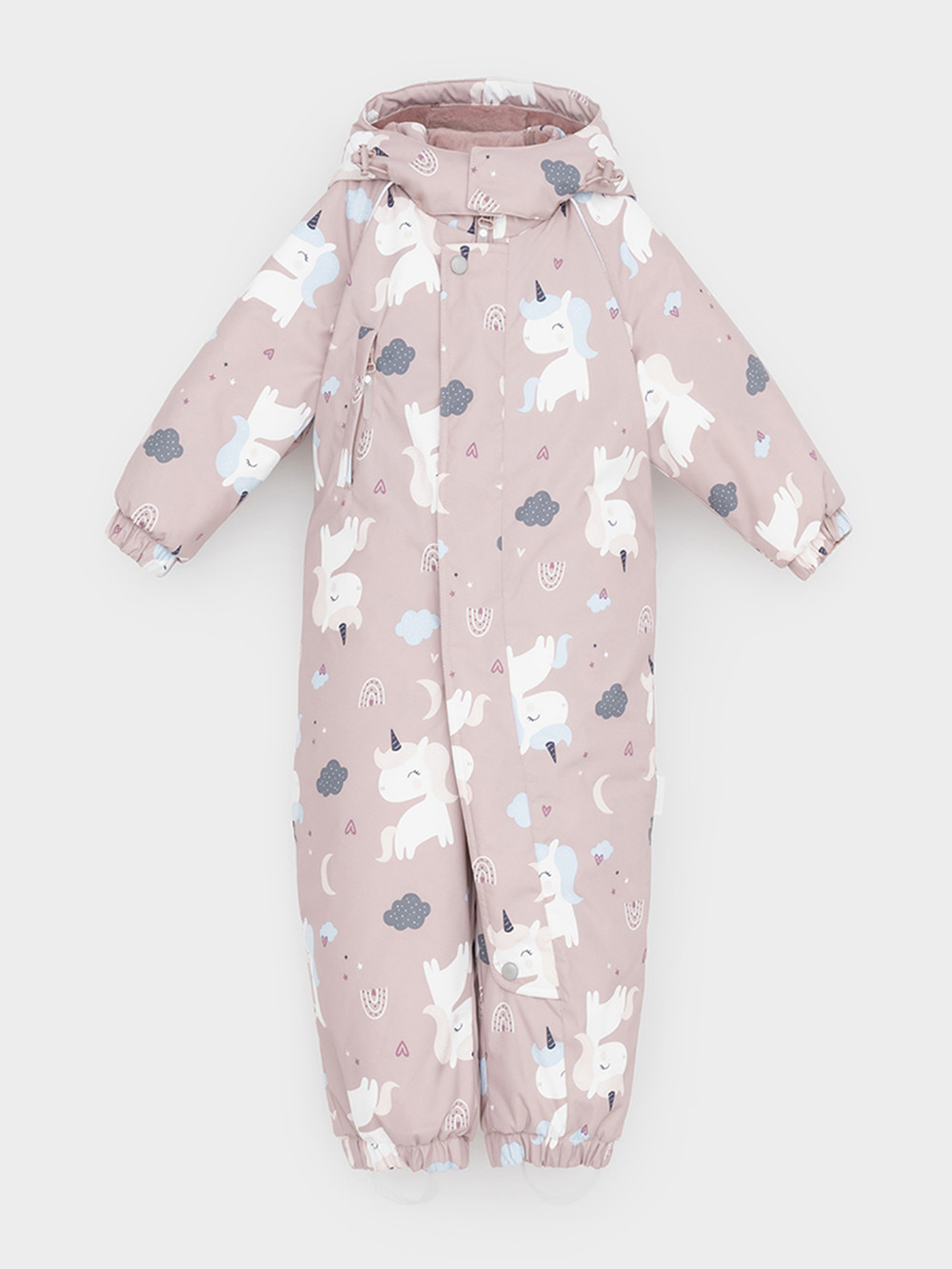 Комбинезоны утепленные для девочки, артикул: ВК 60113/н/7 УЗГ, цвет: светло-розовый, фото 2