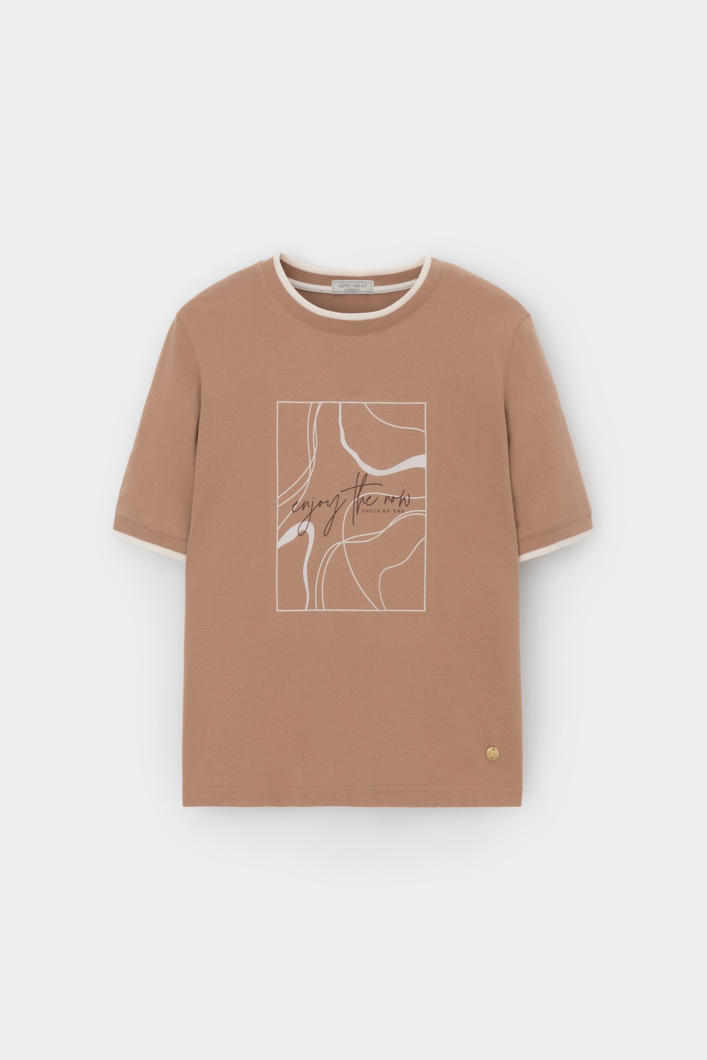 Футболки женские для мам, артикул: ЕВТ 3308, цвет: коричневый, фото 2