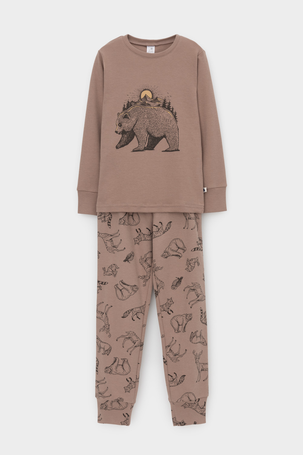 Пижама для мальчика, артикул: К 1541, цвет: коричневый, фото 2