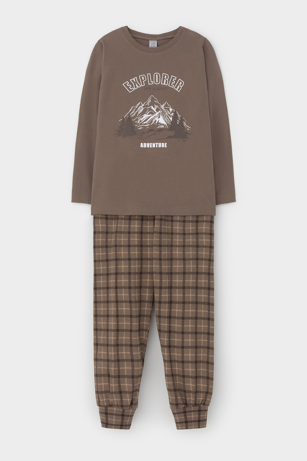 Пижама для мальчика, артикул: К 1606, цвет: коричневый, фото 2