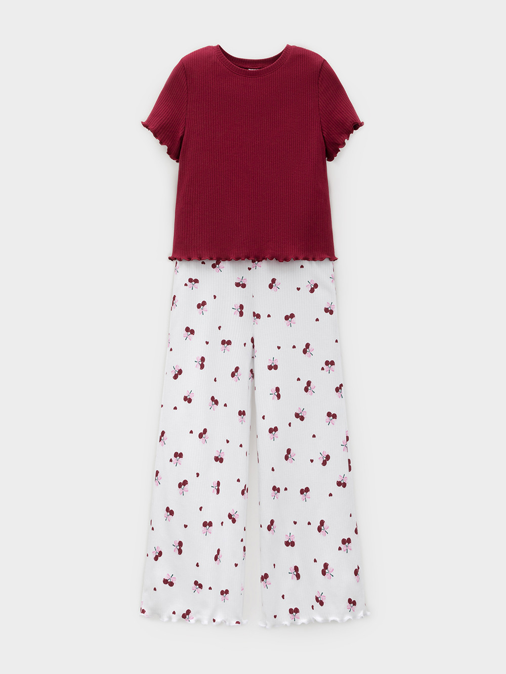 Пижама для девочки, артикул: МП 1669, цвет: бордовый, фото 2