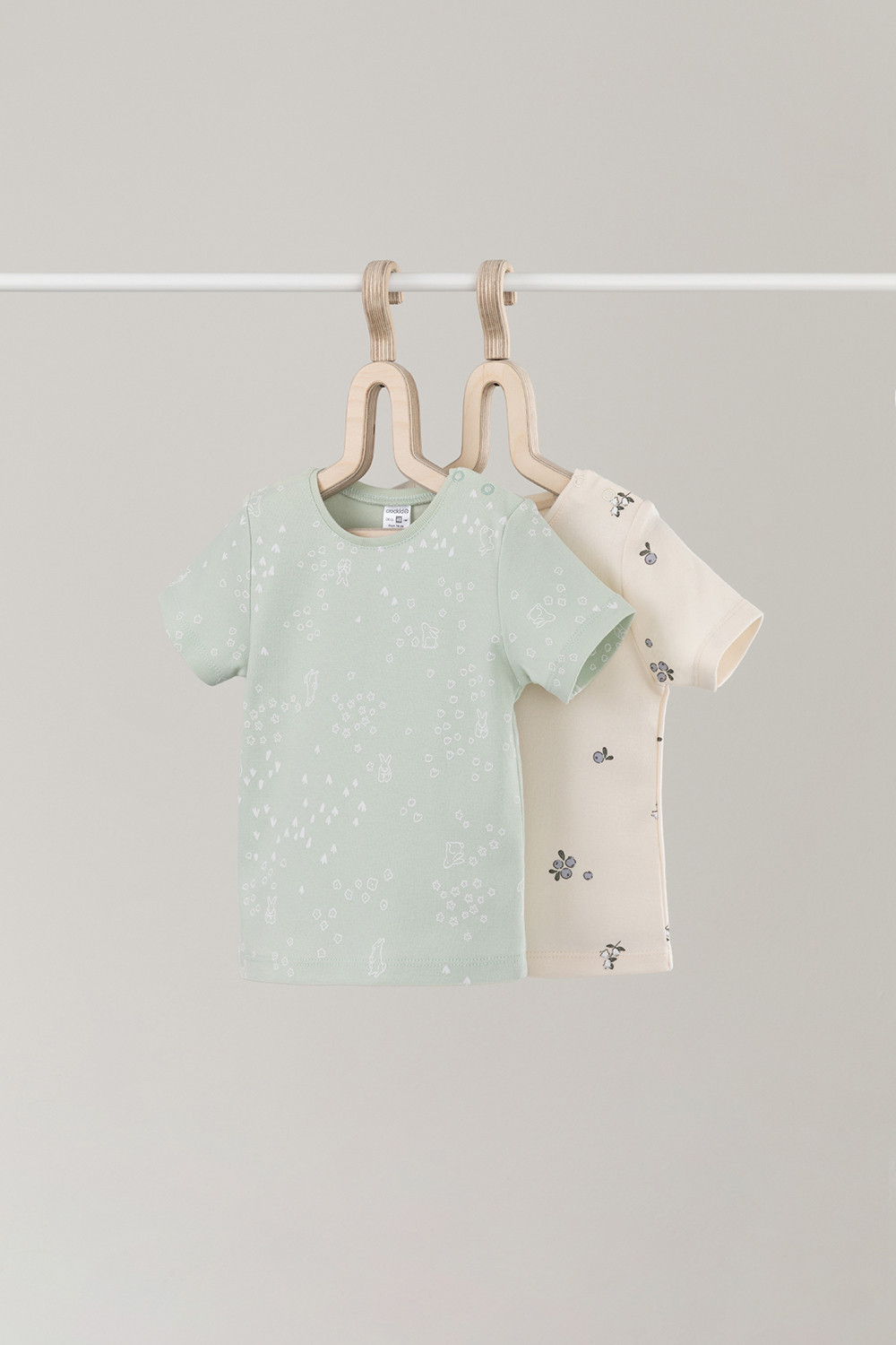 Футболка для новорожденных, артикул: К 301156-2уп, цвет: бежевый, фото 2