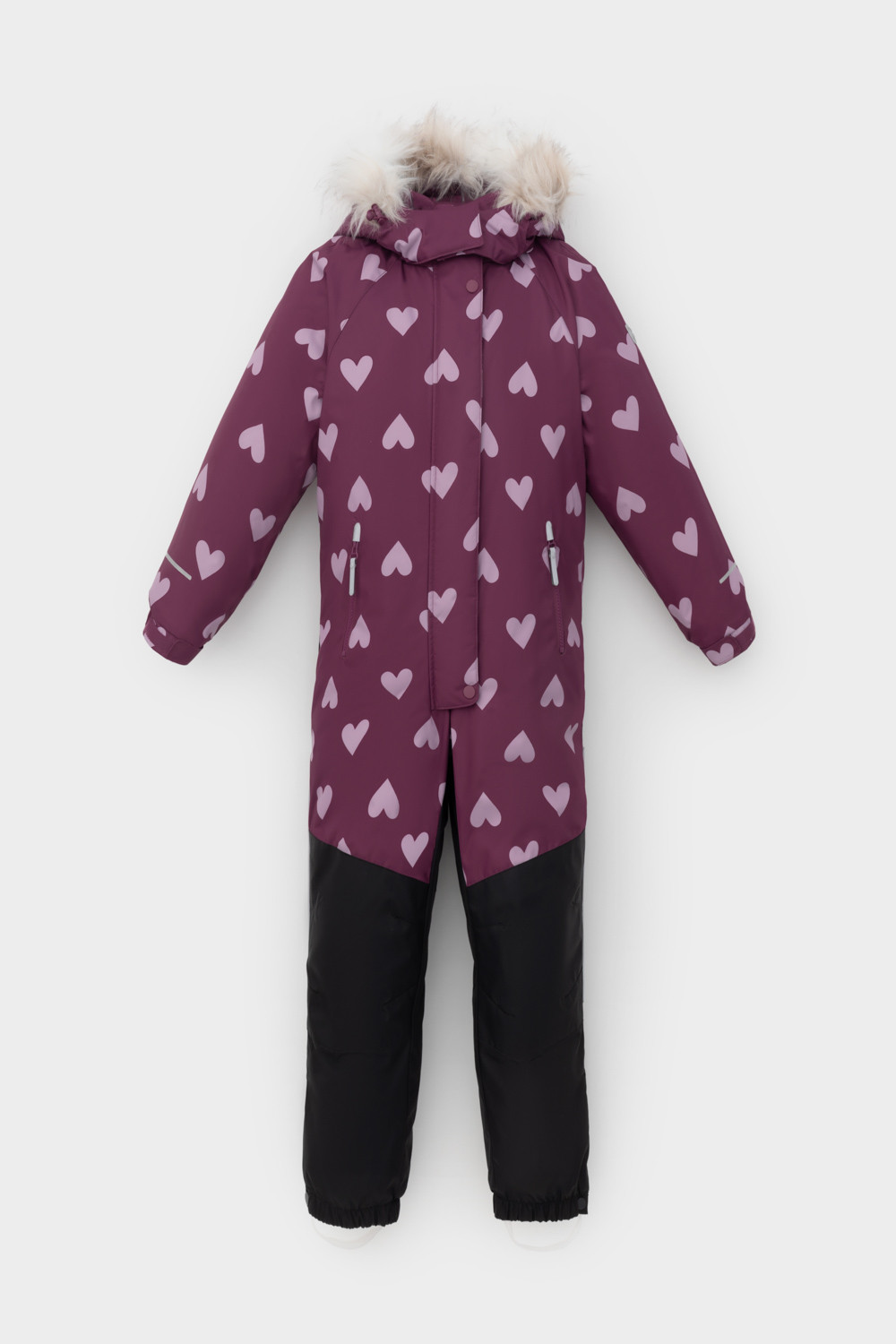 Комбинезоны утепленные для девочки, артикул: ВК 60120/н/2 ГР, цвет: бордовый, фото 2