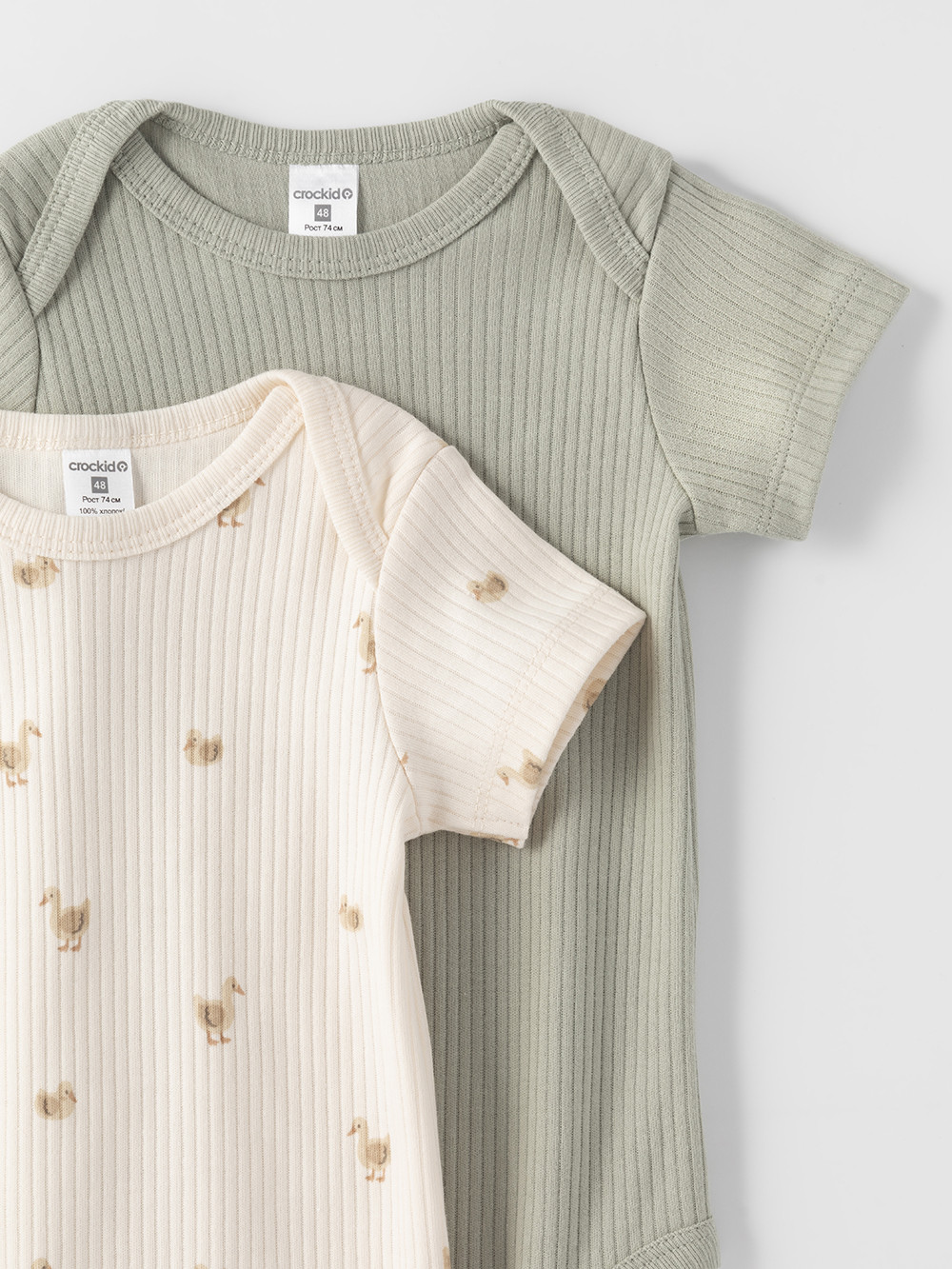 Боди для новорожденных, артикул: К 6525-2уп, цвет: зеленый, фото 2