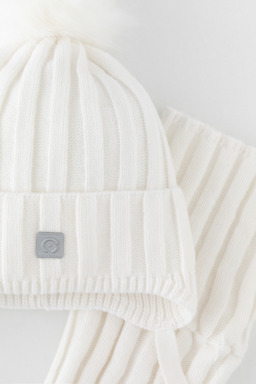 Комплект вязаный для девочки, артикул: КВ 22017/ш, цвет: белый, фото 2