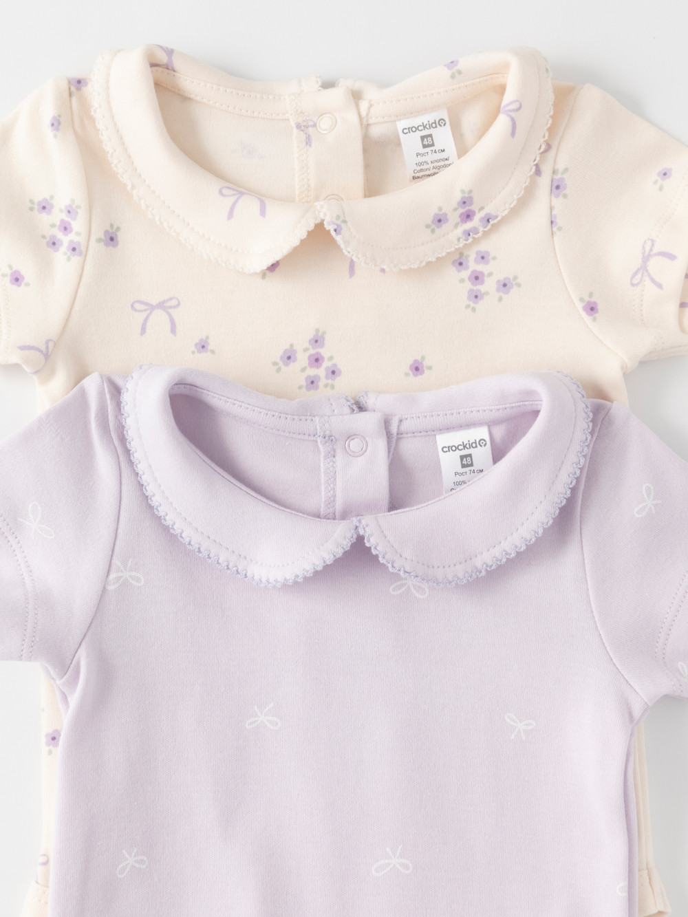 Боди для новорожденных, артикул: К 6540-2уп, цвет: фиолетовый, фото 2