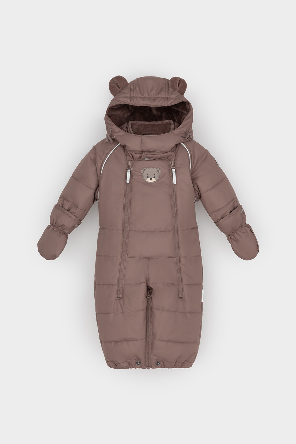 Комбинезоны утепленные для мальчика, артикул: ВК 60119/1 УЗГ, цвет: коричневый, фото 2