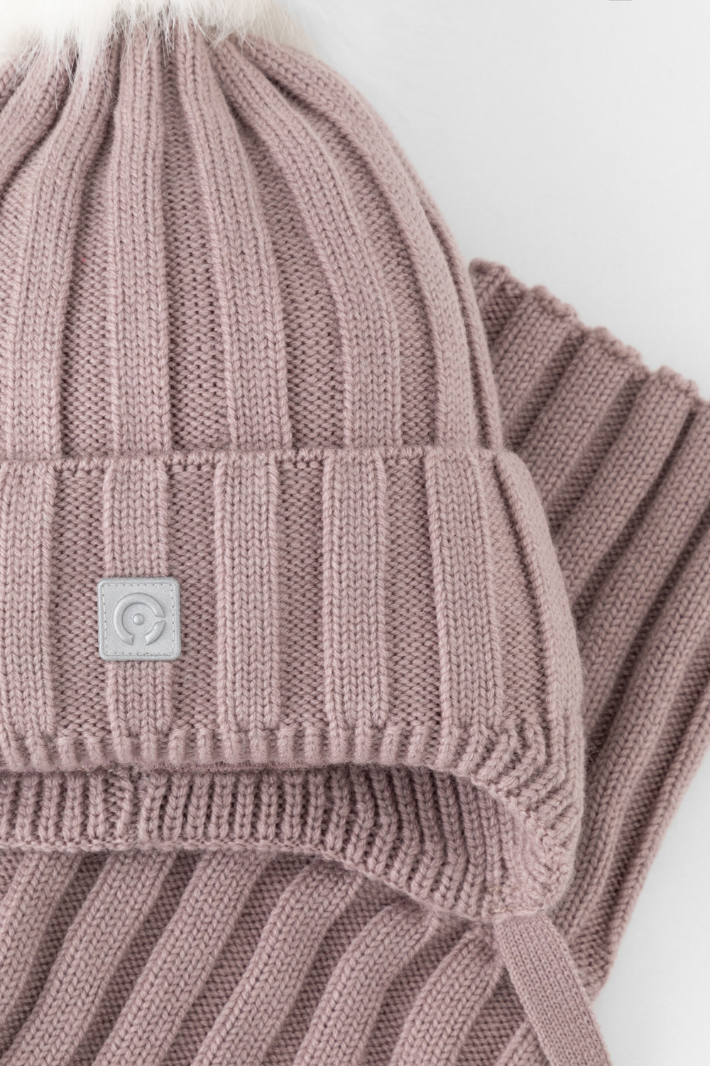 Комплект вязаный для девочки, артикул: КВ 22017/ш, цвет: розовый, фото 2