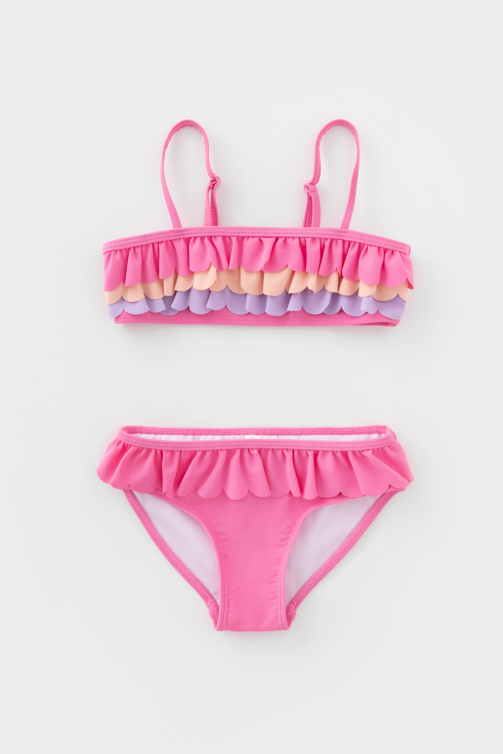 Купальник для девочки, артикул: ТК 17009/5 ФВ, цвет: ярко-розовый, фото 2