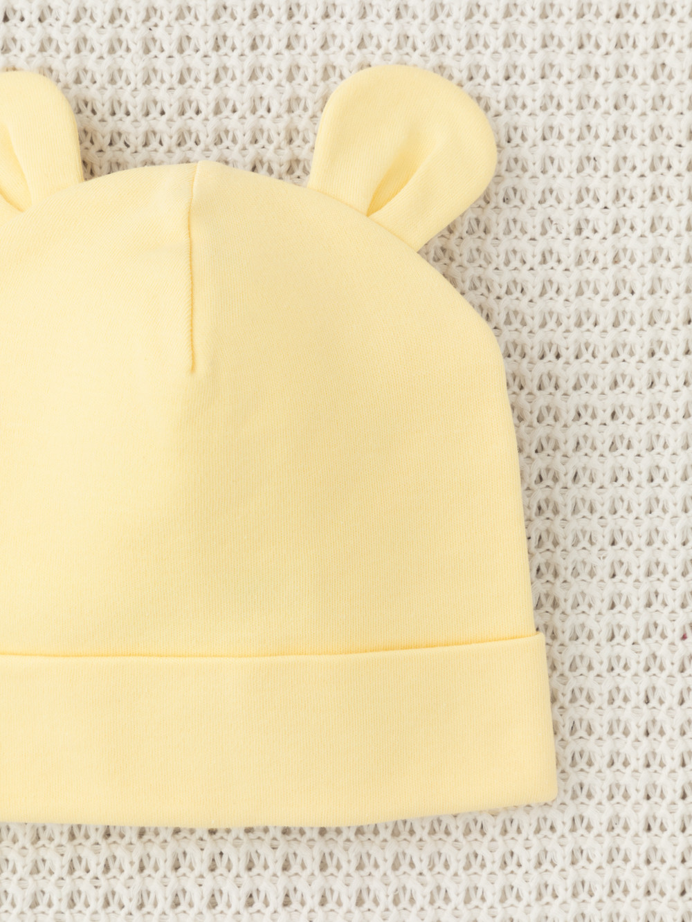 Шапочка ясельная для новорожденных, артикул: К 8093, цвет: желтый, фото 2