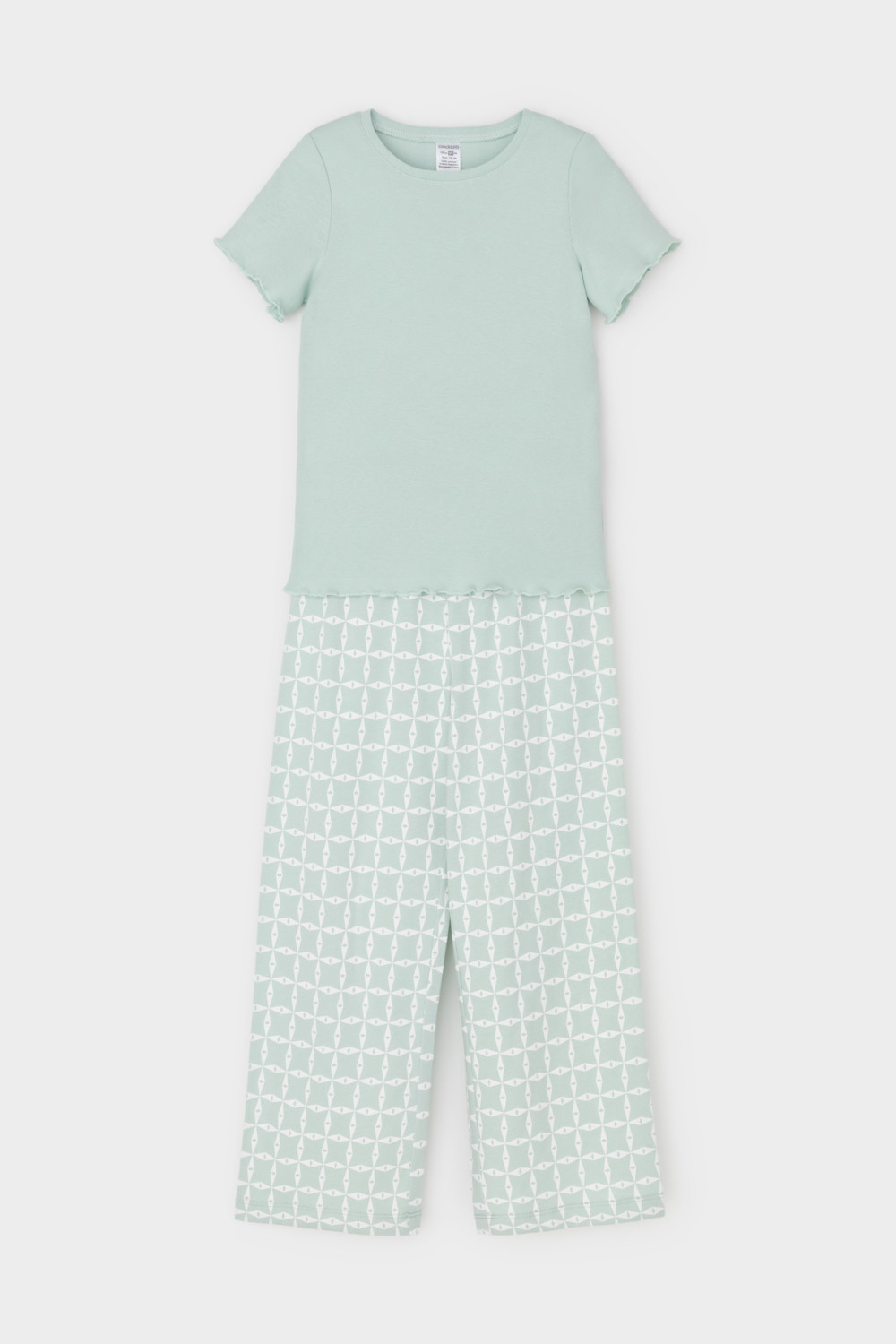 Пижама для девочки, артикул: К 1636, цвет: голубой, фото 2