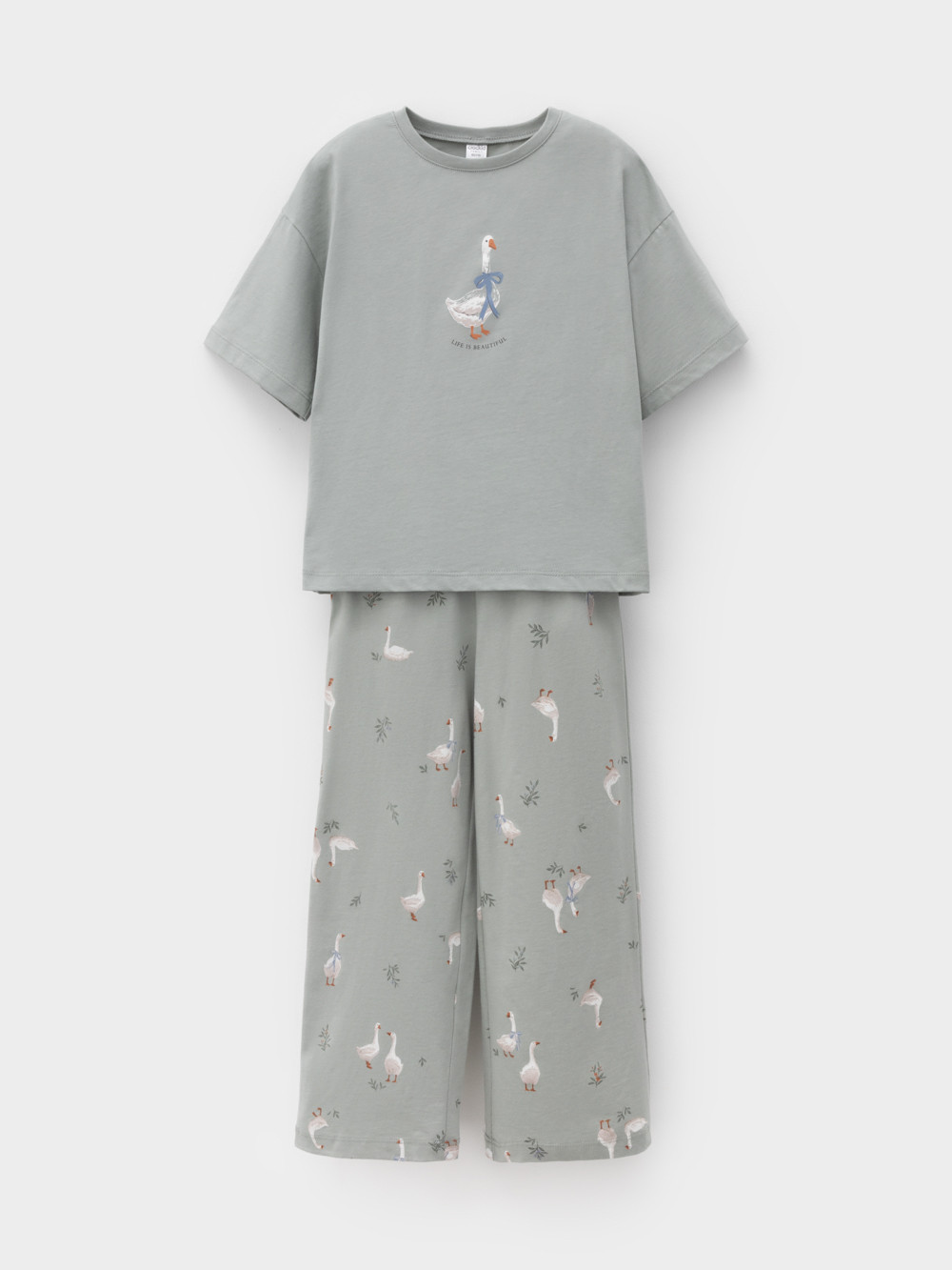 Пижама для девочки, артикул: МП 1657-1, цвет: зеленый, фото 2