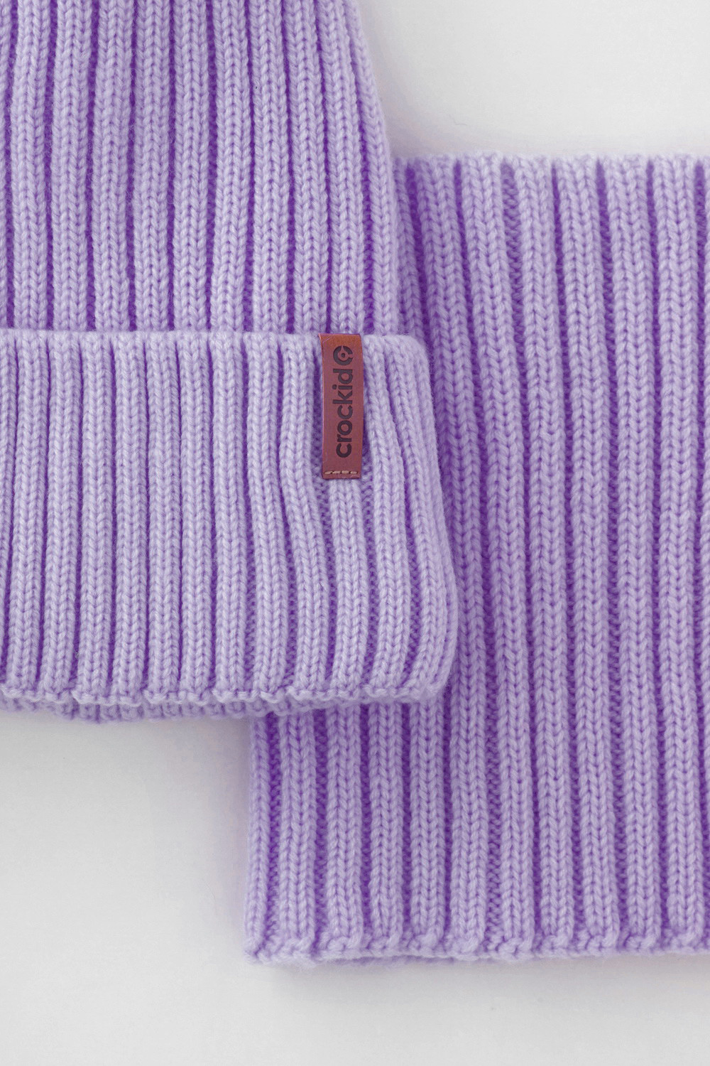 Комплект вязаный для девочки, артикул: КВ 22015/ш, цвет: фиолетовый, фото 2
