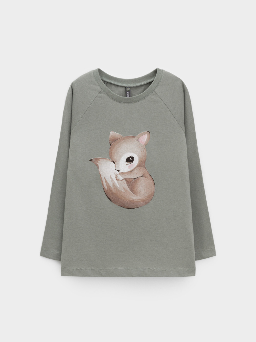 Лонгсливы для девочки, артикул: КР 302904, цвет: хаки, фото 2