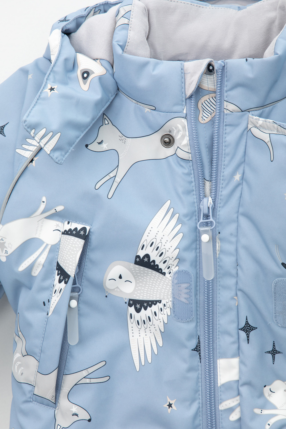 Комбинезоны утепленные для девочки, артикул: ВК 60032/н/31 Ал, цвет: голубой, фото 2