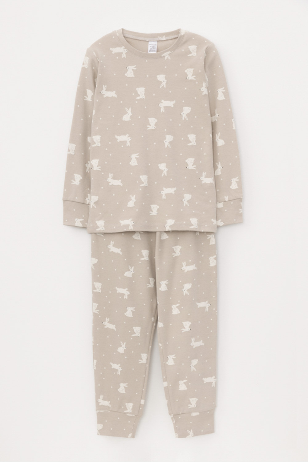 Пижама для девочки, артикул: К 1552, цвет: бежевый, фото 2