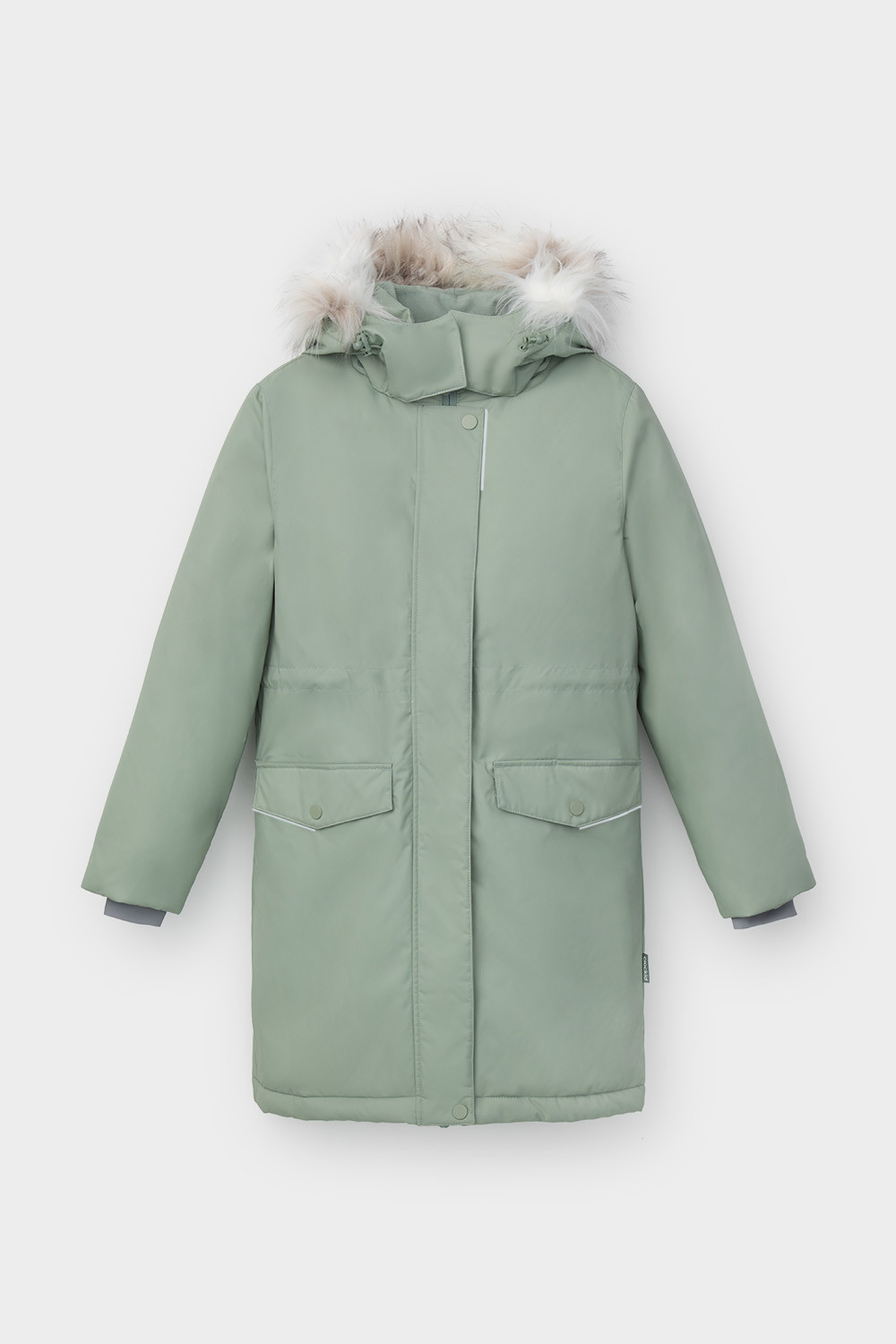 Пальто для девочки, артикул: ВК 38107/2 ГР, цвет: зеленый, фото 2