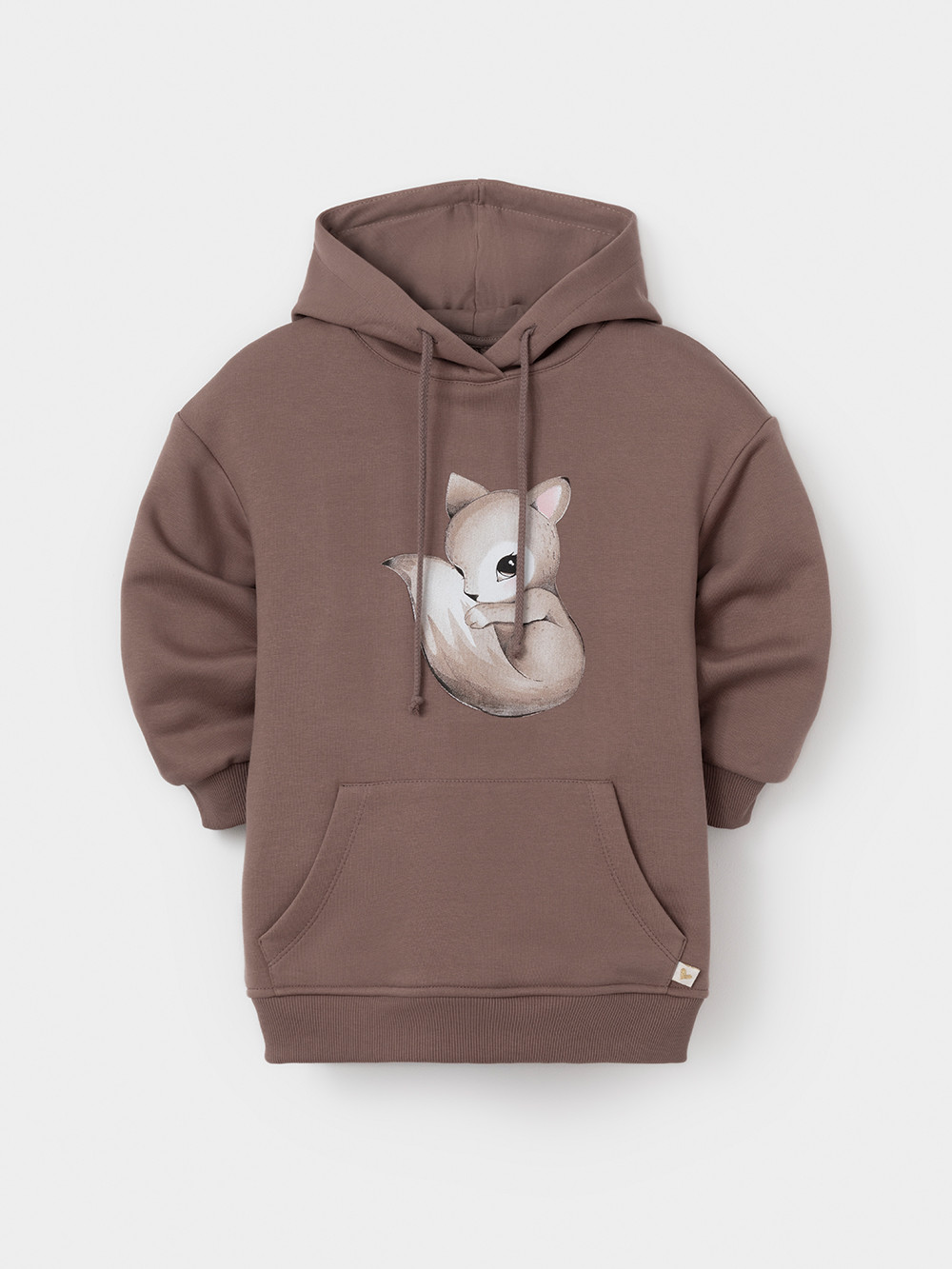 Худи для девочки, артикул: КР 302165, цвет: кофейный, фото 2