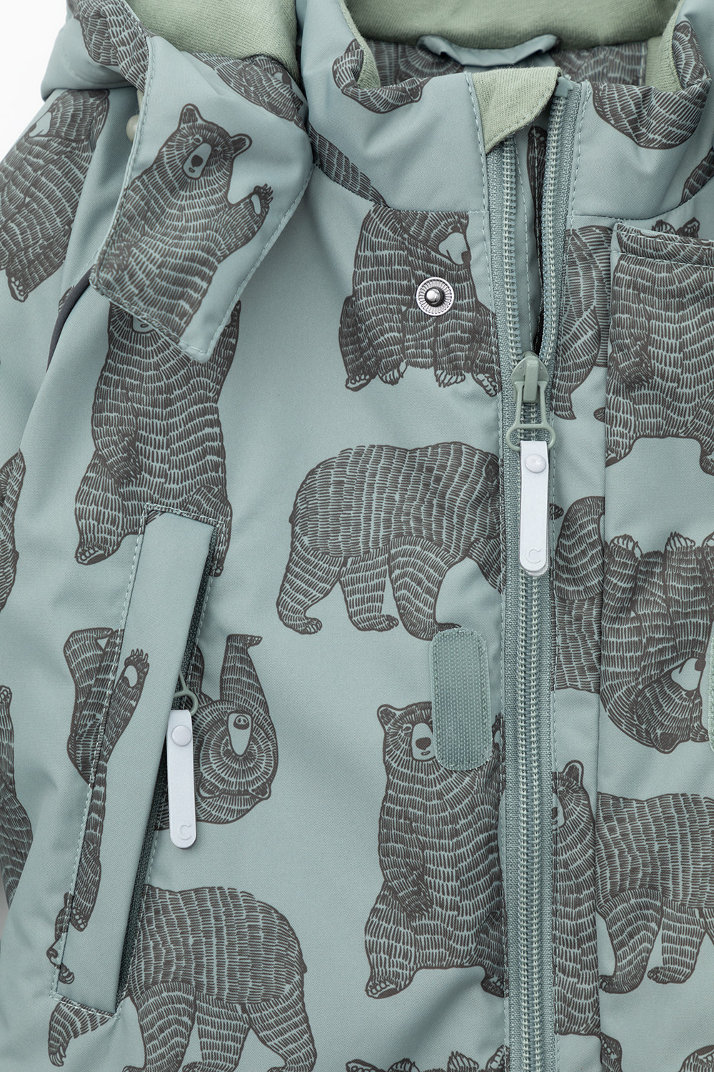 Комбинезоны утепленные для мальчика, артикул: ВК 60032/н/36 Ал, цвет: зеленый, фото 2