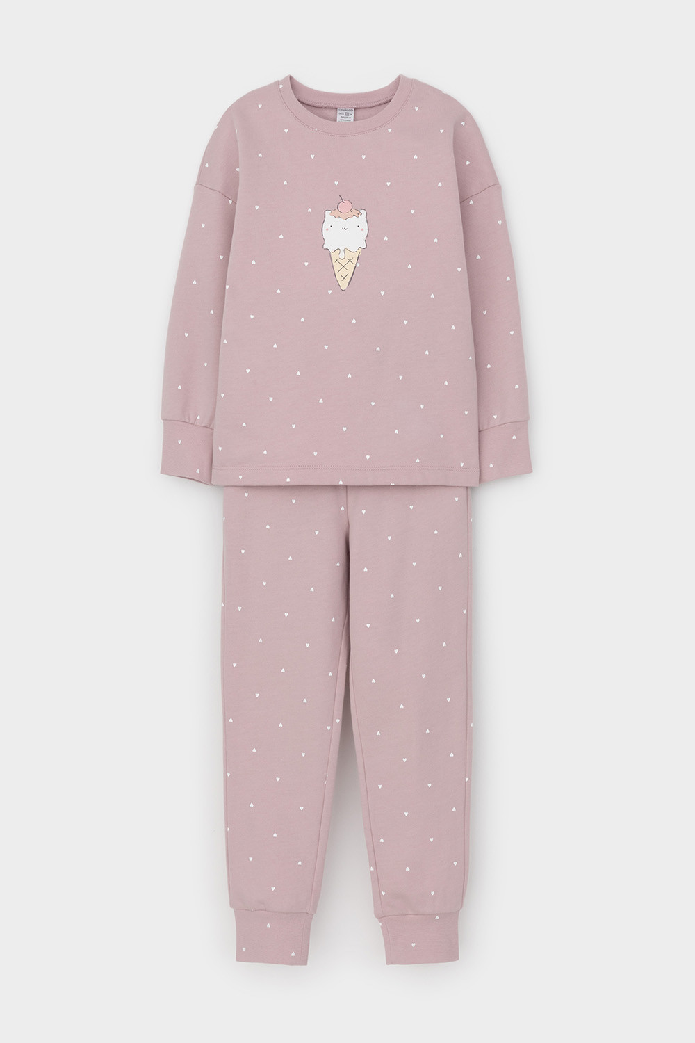 Пижама для девочки, артикул: К 1581, цвет: розовый, фото 2