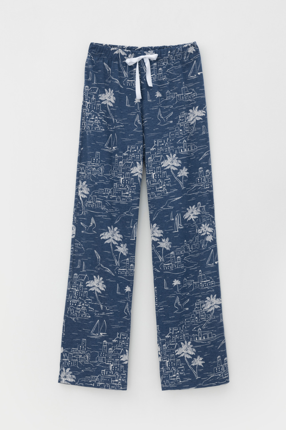 Брюки для дома для мам, артикул: Е 40042, цвет: синий, фото 2