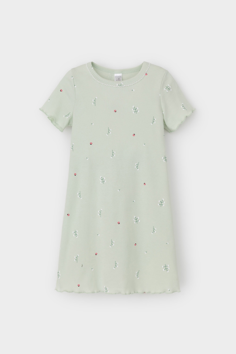 Ночная сорочка для девочки, артикул: К 1180, цвет: зеленый, фото 2