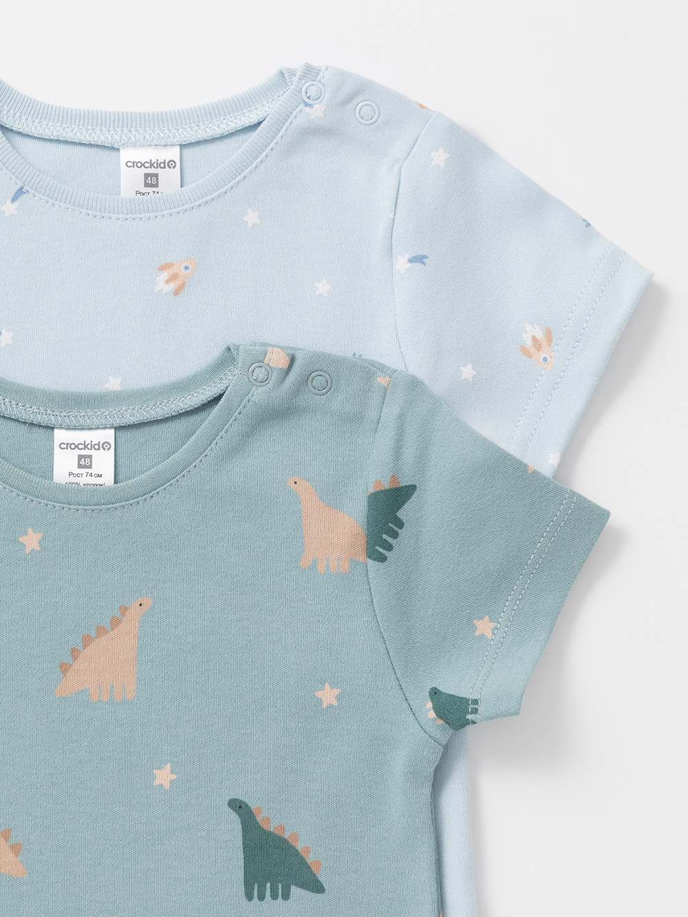 Футболка для новорожденных, артикул: К 301156-2уп, цвет: голубой, фото 2