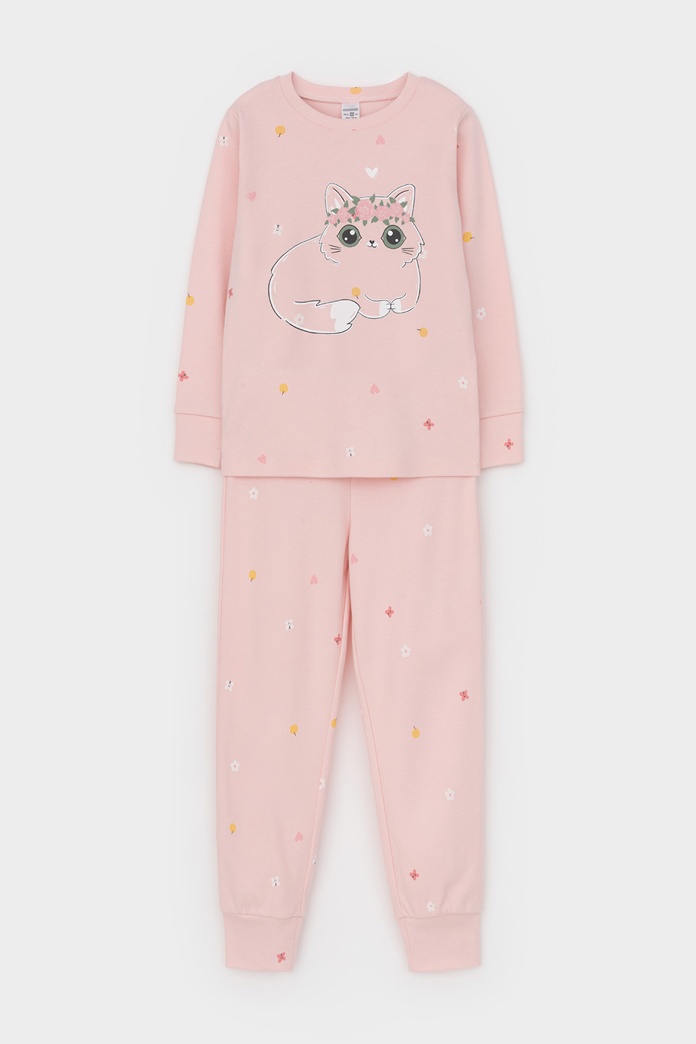 Пижама для девочки, артикул: К 1621, цвет: розовый, фото 2