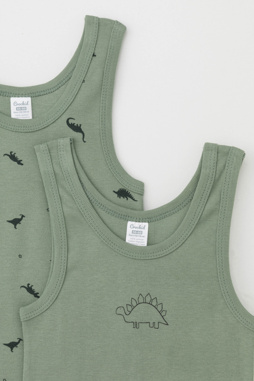 Майки для мальчика, артикул: К 1182-2уп, цвет: зеленый, фото 2