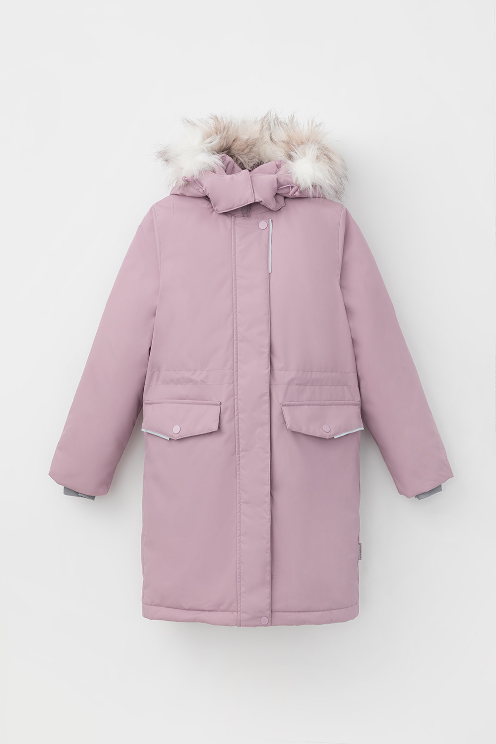 Пальто для девочки, артикул: ВК 38107/3 ГР, цвет: фиолетовый, фото 2