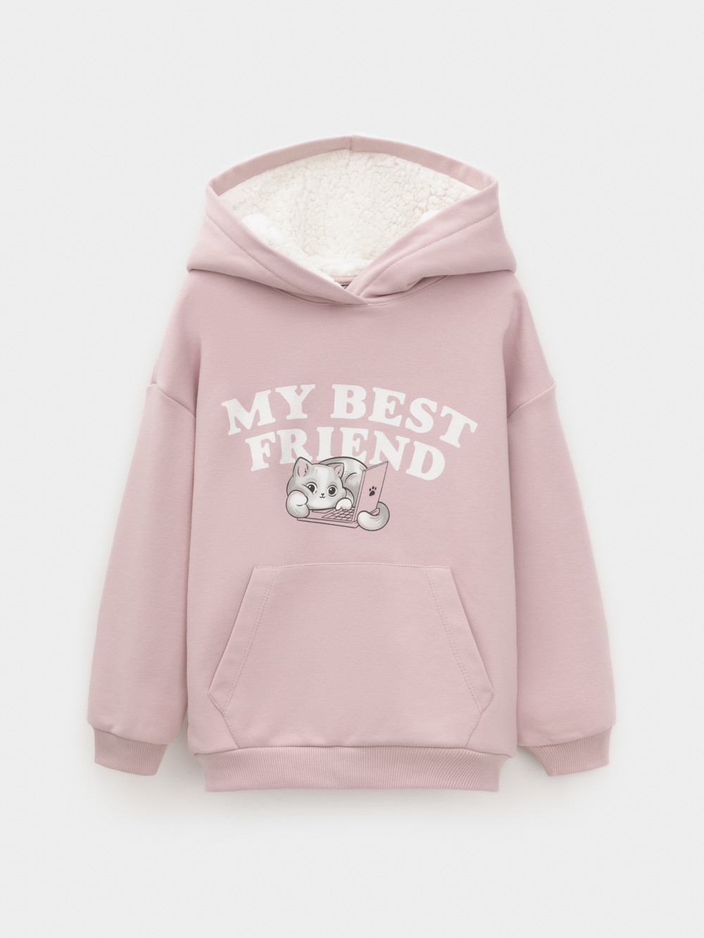 Худи для девочки, артикул: КР 302832, цвет: розовый, фото 2