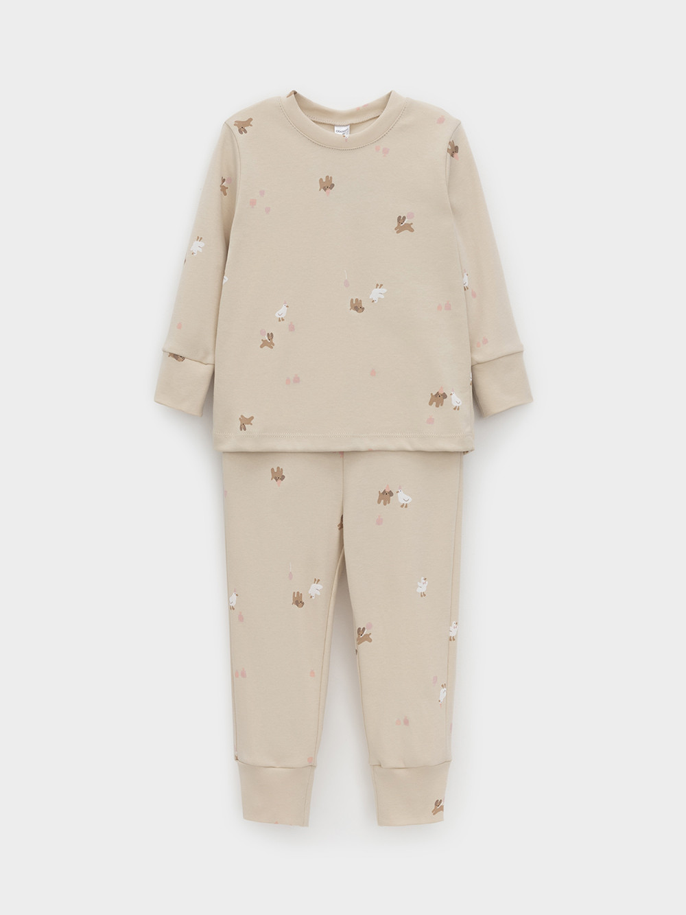 Пижама для девочки, артикул: К 1552, цвет: бежевый, фото 2