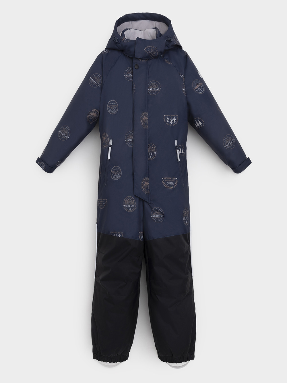 Комбинезоны утепленные для мальчика, артикул: ВК 60127/н/6 УЗГ, цвет: темно-синий, фото 2