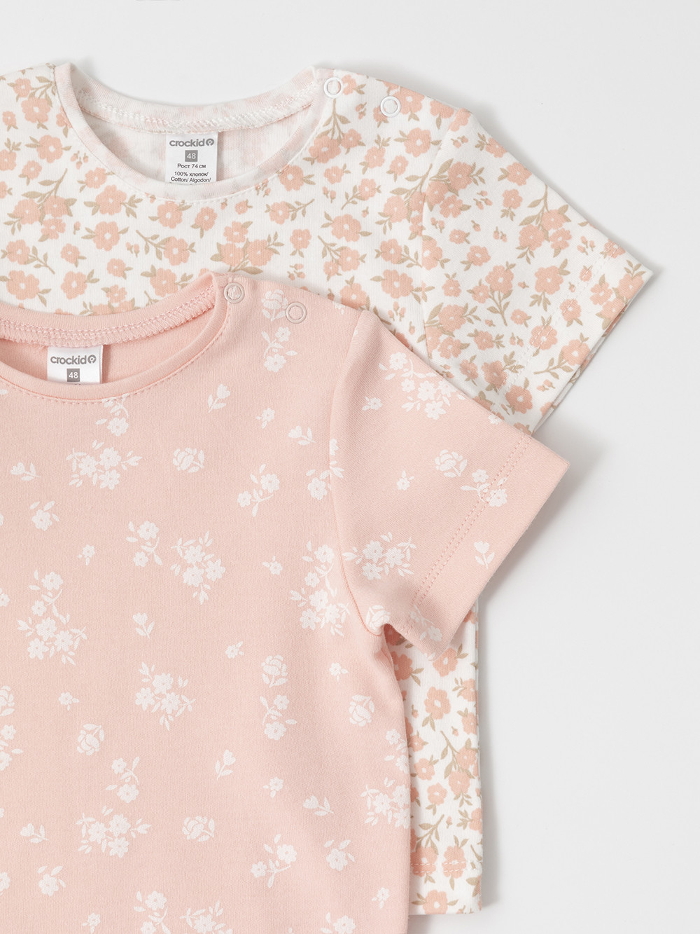 Футболка для новорожденных, артикул: К 301156-2уп, цвет: розовый, фото 2