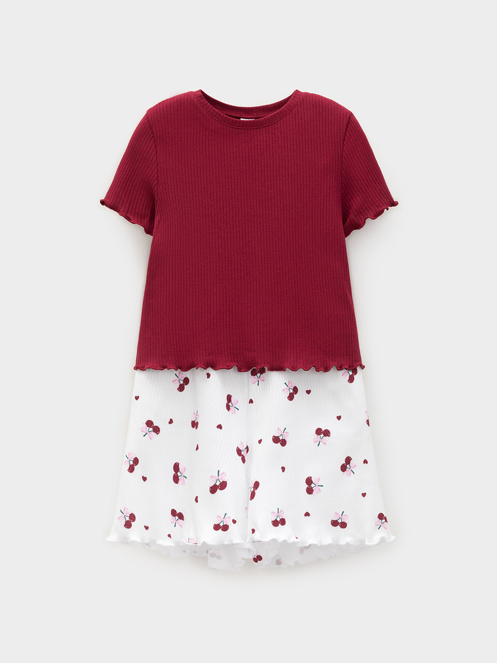 Пижама для девочки, артикул: МП 1670, цвет: бордовый, фото 2