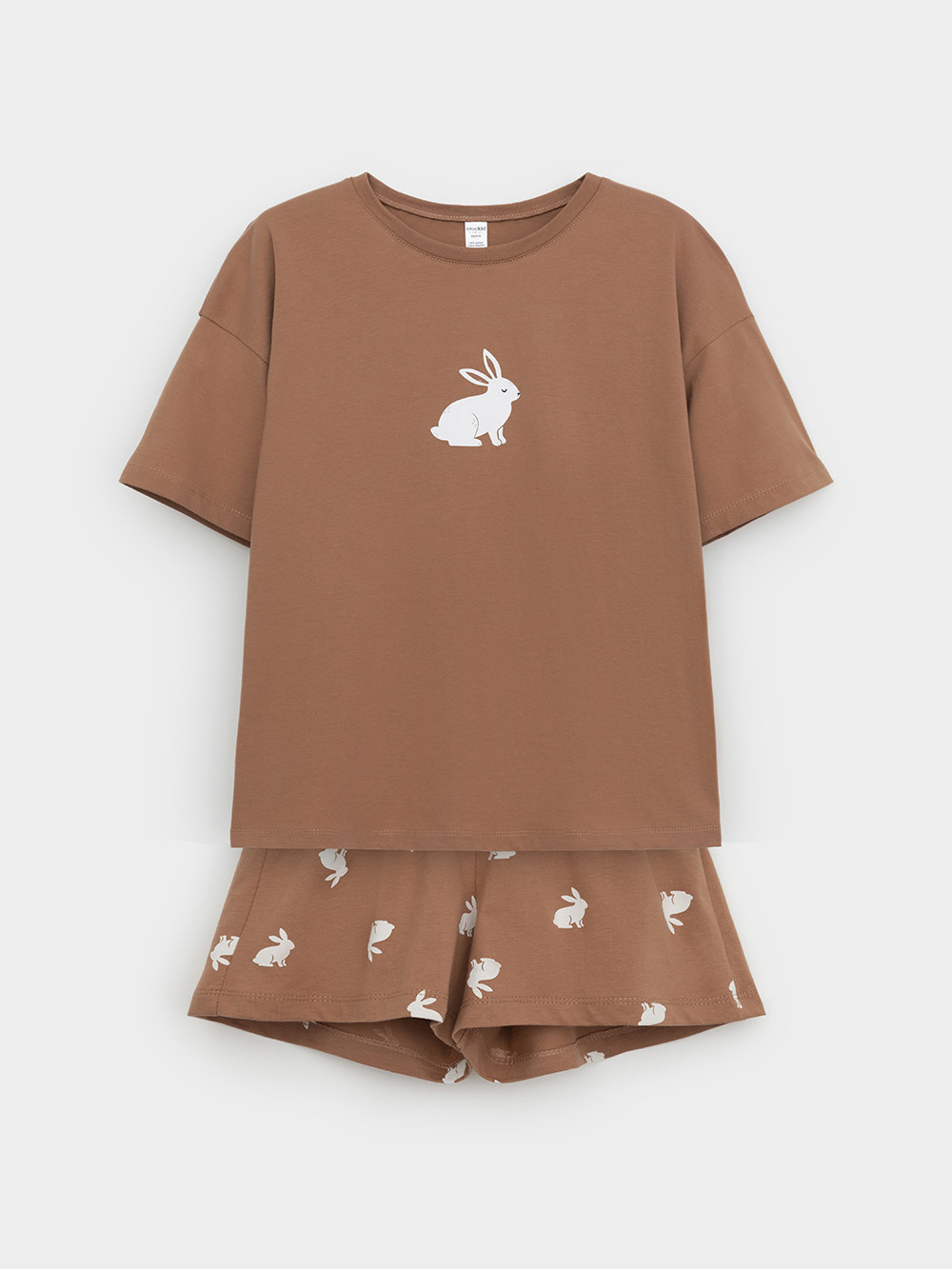 Пижама для девочки, артикул: МП 1658, цвет: кофейный, фото 2
