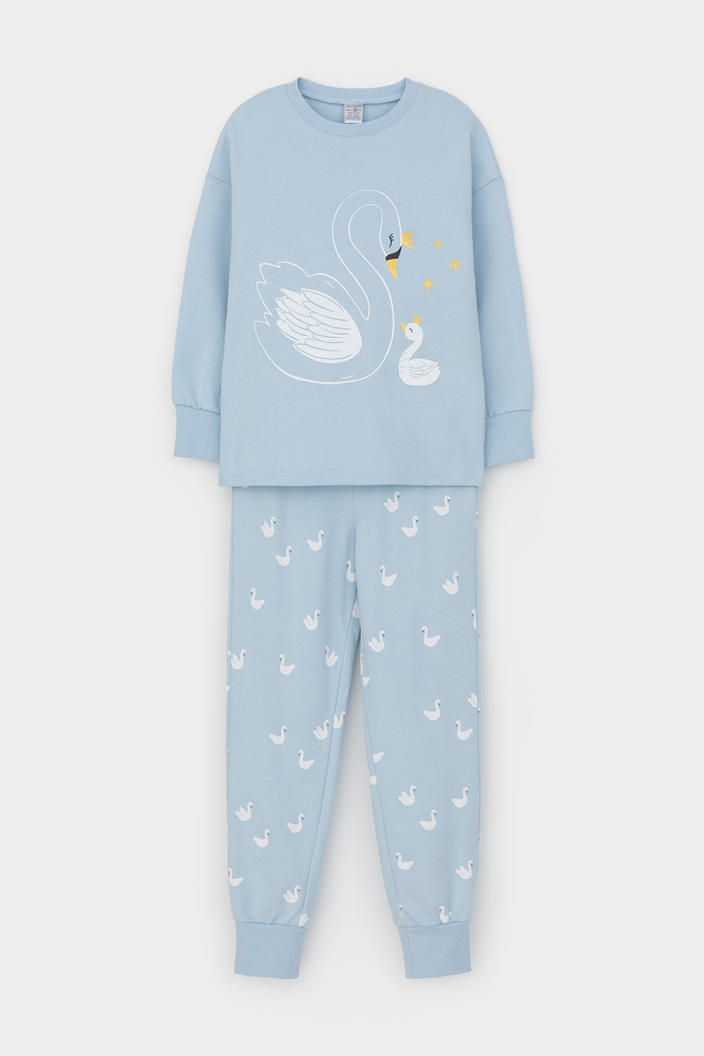 Пижама для девочки, артикул: К 1567, цвет: голубой, фото 2