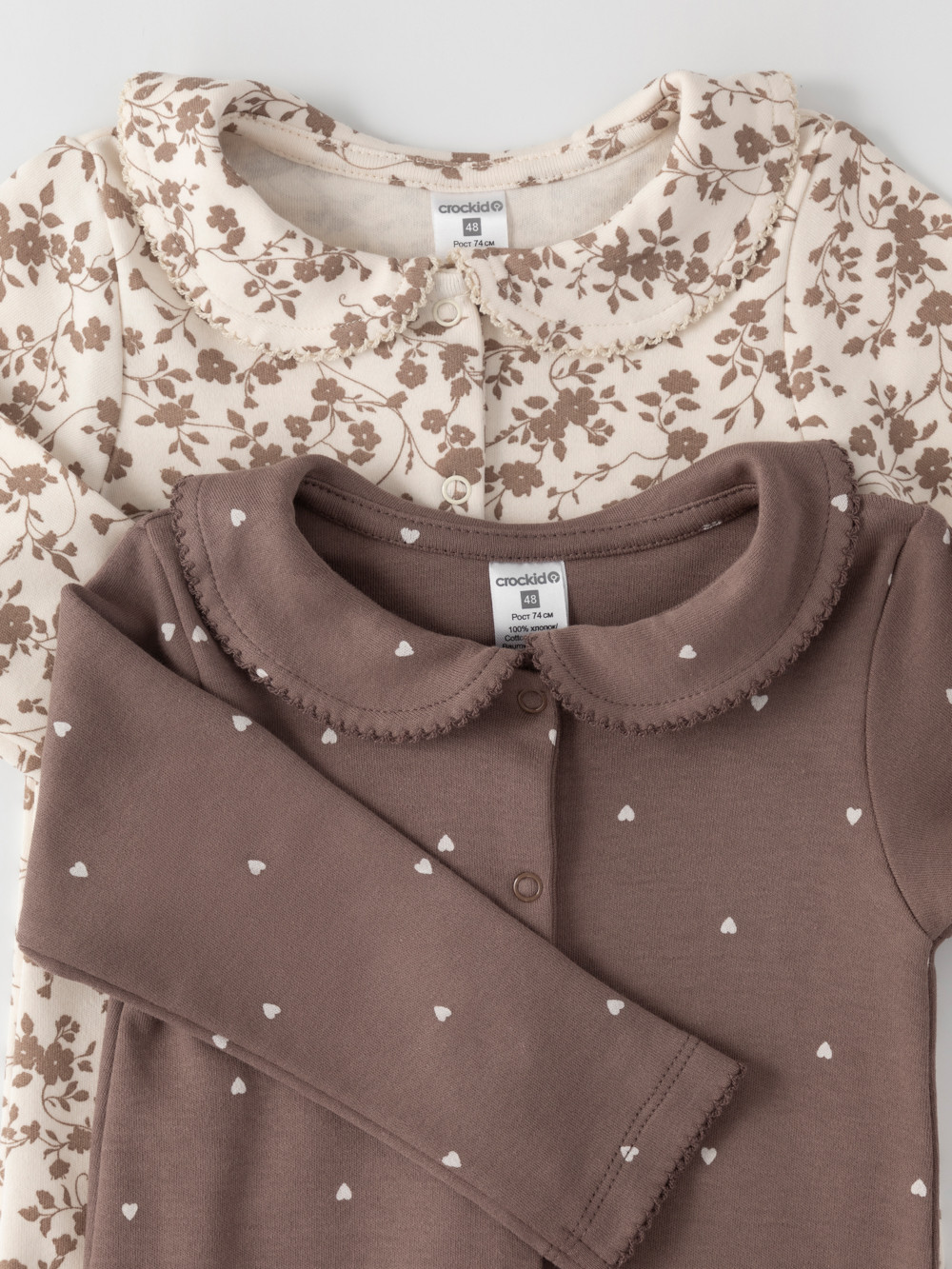 Комбинезон для новорожденных, артикул: К 6538-2уп, цвет: коричневый, фото 2