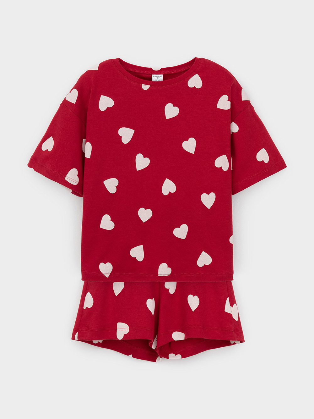 Пижама для девочки, артикул: МП 1655-1, цвет: красный, фото 2
