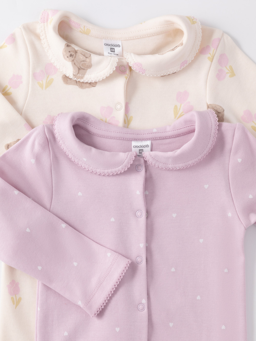 Комбинезон для новорожденных, артикул: К 6538-2уп, цвет: светло-розовый, фото 2