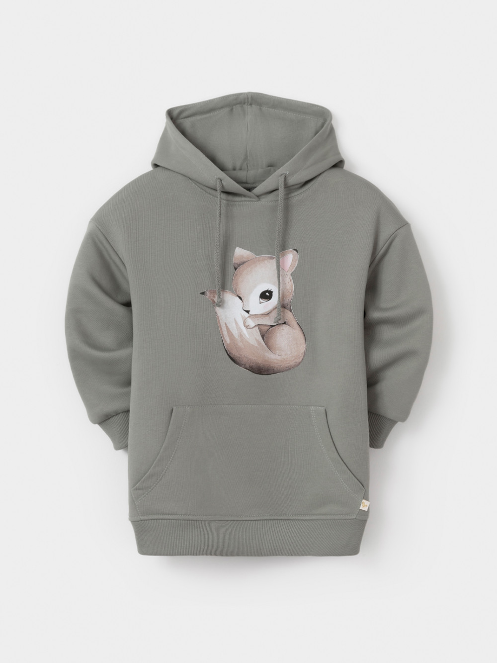 Худи для девочки, артикул: КР 302165, цвет: хаки, фото 2