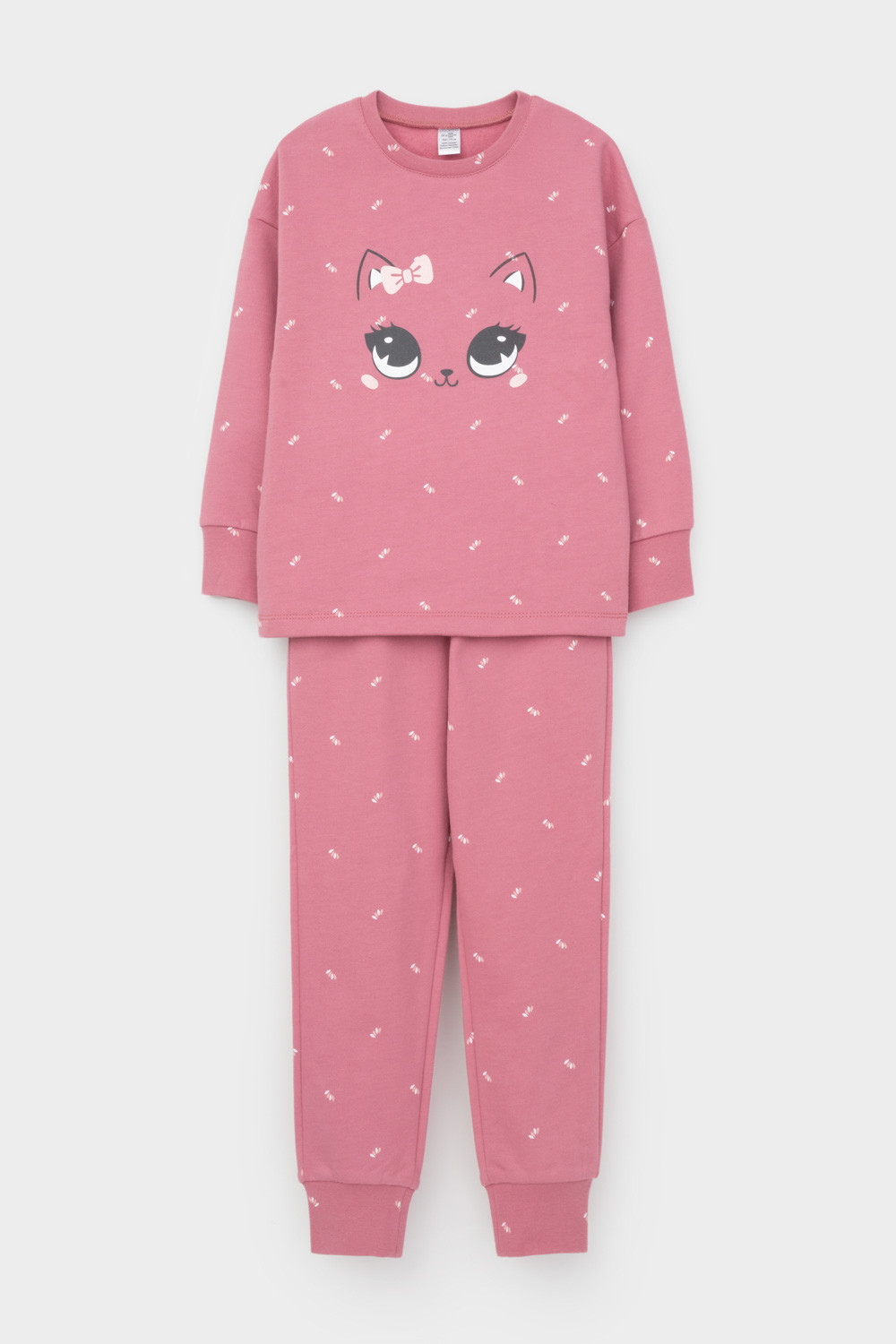Пижама для девочки, артикул: К 1581, цвет: розовый, фото 2