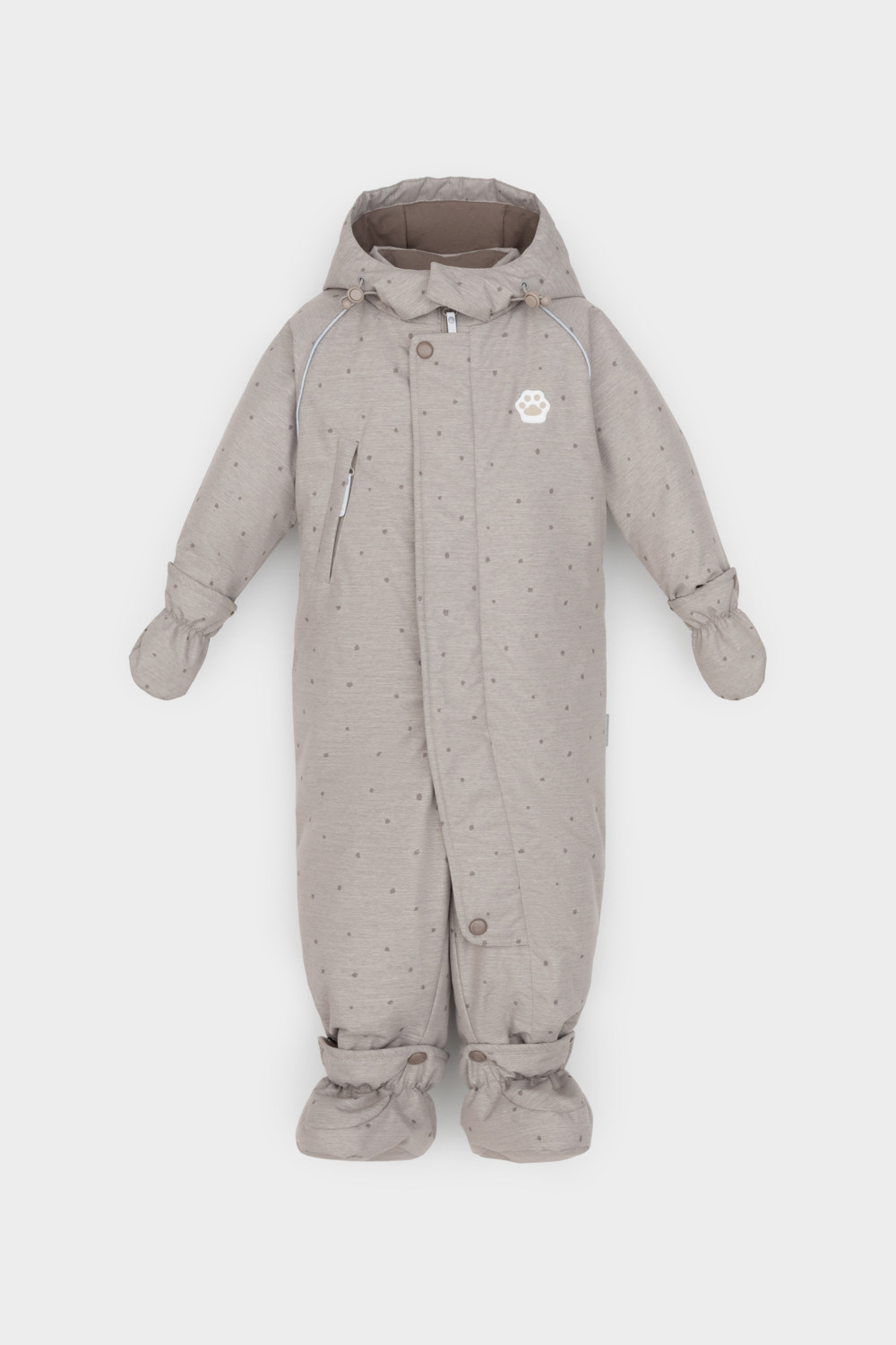 Комбинезоны утепленные для девочки, артикул: ВК 60115/н/2 ГР, цвет: светло-бежевый, фото 2