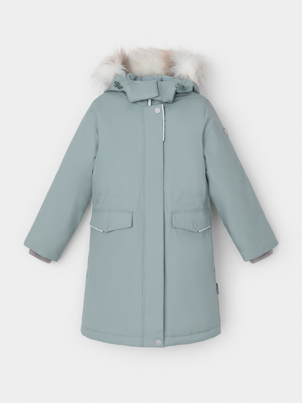 Пальто для девочки, артикул: ВК 38107/11 ГР, цвет: зеленый, фото 2