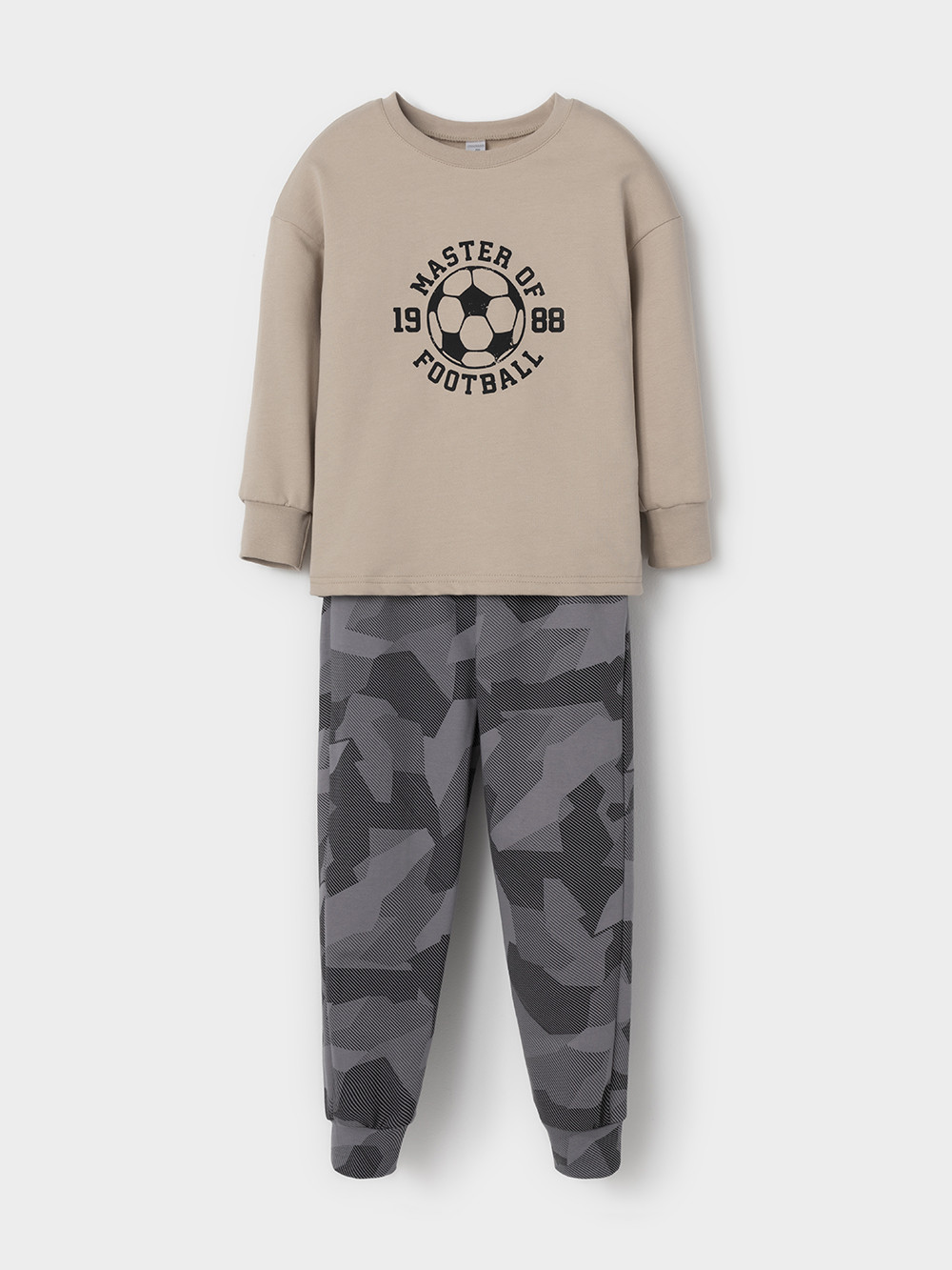 Пижама для мальчика, артикул: К 1567, цвет: бежевый, фото 2